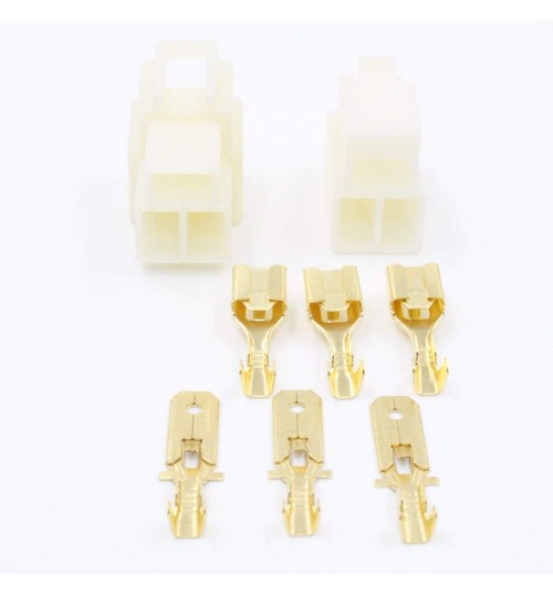 3 Way 6.3mm Housing Connector Kit PK9